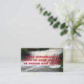 Waterval Visitekaartje (Staand voorkant)