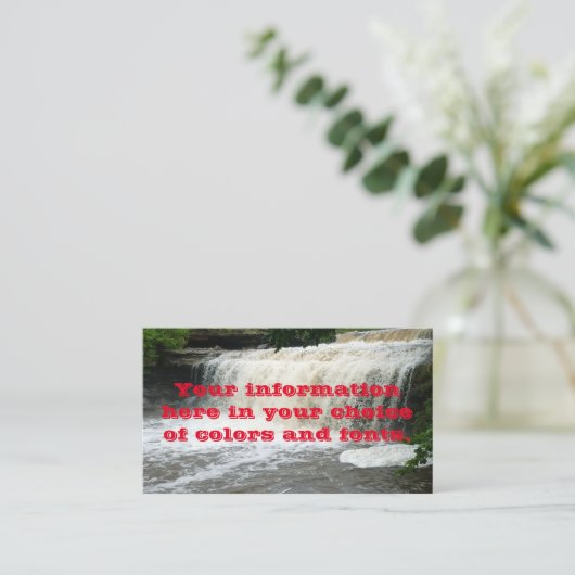 Waterval Visitekaartje (Staand voorkant)