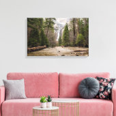Waterval voor Uitzicht schilderijdoek afdrukken (Insitu (Woonkamer))