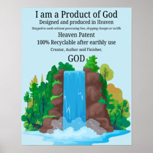 Waterval Wall Art, het product van God Poster