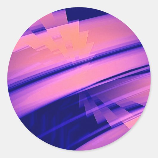 WATERVAL WATER ABSTRACT RONDE STICKER (Voorkant)