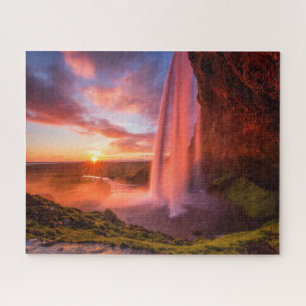 Waterval   Waterval in Seljalandsfoss Legpuzzel