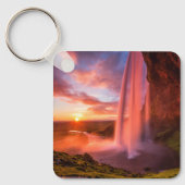 Waterval | Waterval in Seljalandsfoss Sleutelhanger (Voorkant)