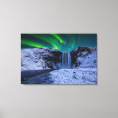 Waterval | Waterval Skógafoss Canvas Afdruk (Voorkant)