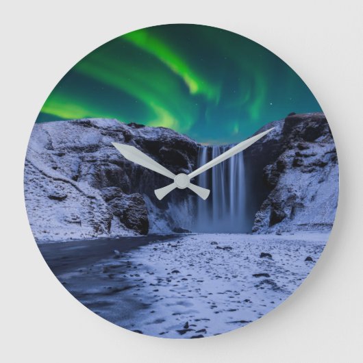 Waterval | Waterval Skógafoss Grote Klok (Voorkant)