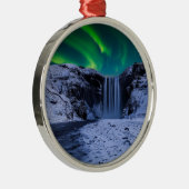 Waterval | Waterval Skógafoss Metalen Ornament (Rechts)