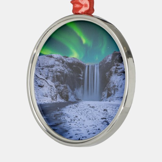 Waterval | Waterval Skógafoss Metalen Ornament (Links)