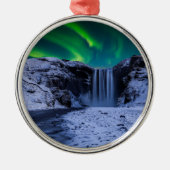 Waterval | Waterval Skógafoss Metalen Ornament (Voorkant)