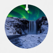 Waterval | Waterval Skógafoss Metalen Ornament (Voorkant)