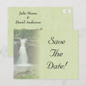 Waterval Wedding Save the Date Briefkaart (Voorkant / Achterkant)