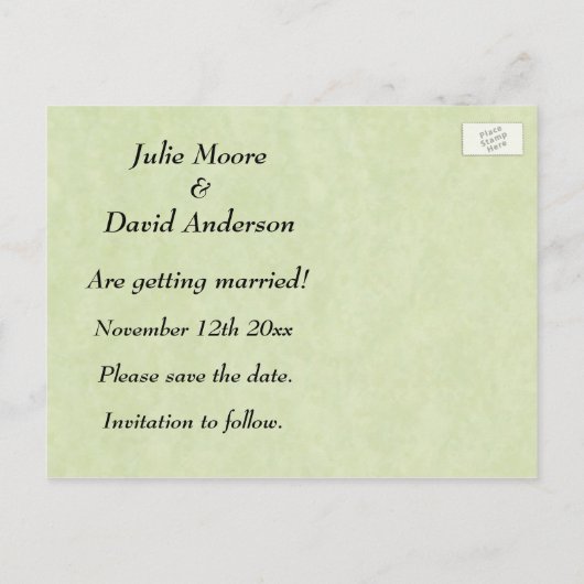 Waterval Wedding Save the Date Briefkaart (Achterkant)