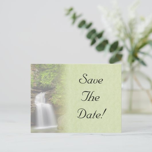 Waterval Wedding Save the Date Briefkaart (Staand voorkant)