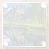 Waterval | Yosemite Herfsten, Californië Glazen Onderzetter (Achterkant)