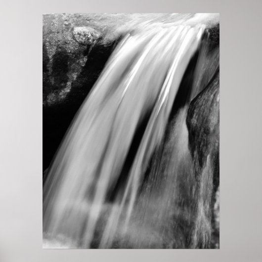 Waterval, zwart-wit poster (Voorkant)