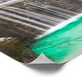 Watervalbedwelmende turkooismeer Jasna, Slo Poster (Hoek)