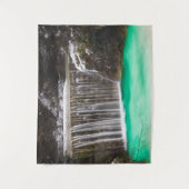 Watervalbedwelmende turkooismeer Jasna, Slo Wandkleed (Voorkant)