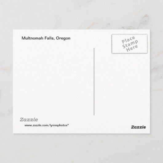 WatervalBriefkaart Briefkaart (Achterkant)