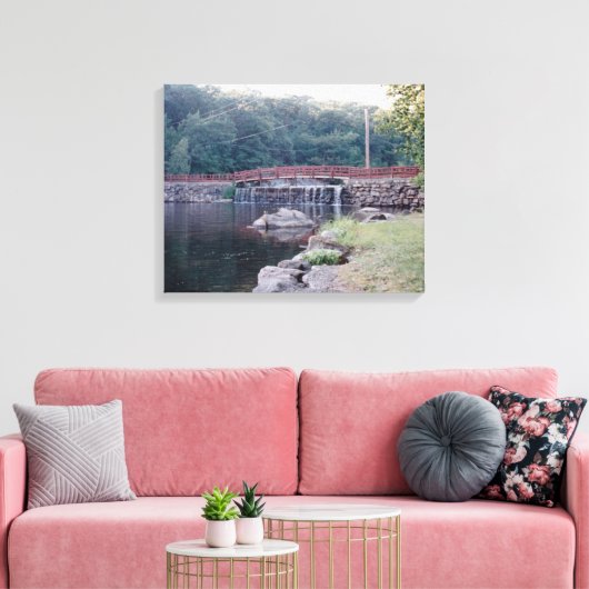 Watervalbrug Canvas Afdruk (Insitu (Woonkamer))