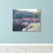 Watervalbrug Canvas Afdruk (Insitu (Houten vloer))