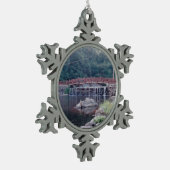 Watervalbrug Tin Sneeuwvlok Ornament (Links)