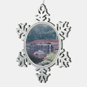 Watervalbrug Tin Sneeuwvlok Ornament