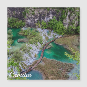 Watervalcascade in het park Plitvice