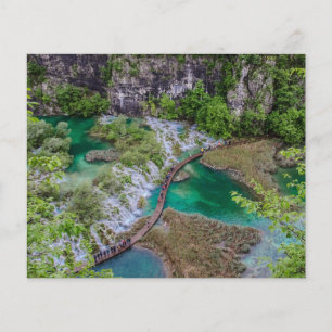 Watervalcascade in het park Plitvice Flyer