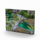 Watervalcascade in het park Plitvice Fotoblokken (Rechts)