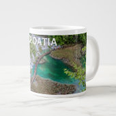 Watervalcascade in het park Plitvice Grote Cof Grote Koffiekop (Voorkant rechts)