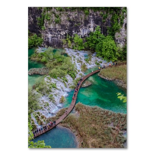 Watervalcascade in het park Plitvice Kaart (Voorkant)