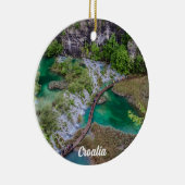 Watervalcascade in het park Plitvice Keramisch Ornament (Rechts)