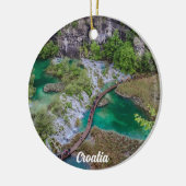 Watervalcascade in het park Plitvice Keramisch Ornament (Links)