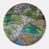 Watervalcascade in het park Plitvice Magneet (Voorkant)