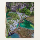 Watervalcascade in het park Plitvice Planner (Voorkant)