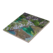 Watervalcascade in het park Plitvice Tegeltje (Zijkant)