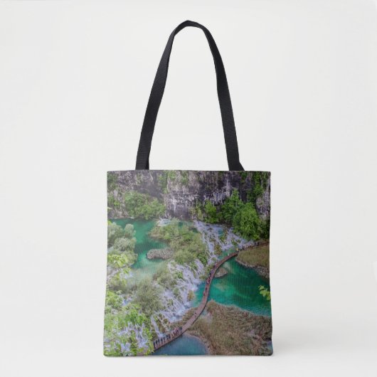 Watervalcascade in het park Plitvice Tote Bag (Voorkant)