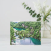 Watervalcascade in Plitvice Lakes Park, Kroatië Briefkaart (Staand voorkant)