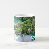 Watervalcascade in Plitvice Lakes Park, Kroatië Koffiemok (Center)