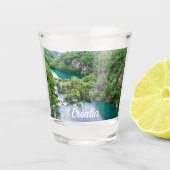 Watervalcascade in Plitvice Lakes Park, Kroatië Shot Glas (Voorkant)