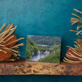 Watervalcascade met groen bos in Kroatië Fotoplaat (Zijkant)