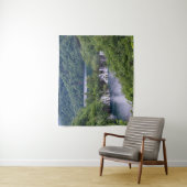 Watervalcascade met groen bos in Kroatië Wandkleed (In situ)