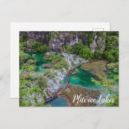 Watervalcascade van het Briefkaart van het park Pl (Voorkant / Achterkant)