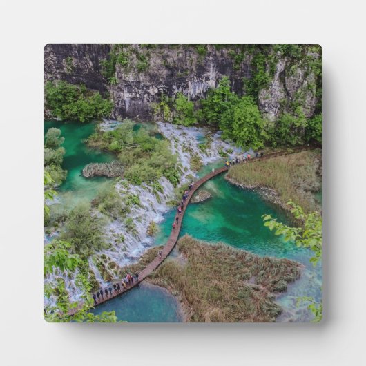 Watervalcascade van het park Plitvice Canvas Pr Fotoplaat (Voorkant)