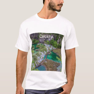 Watervalcascade van het Plitvice-meren park T-Shir T-shirt