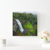 Watervalfoto Vierkante Klok (Huis)