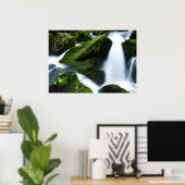 Watervalgroene steen poster (Thuiskantoor)