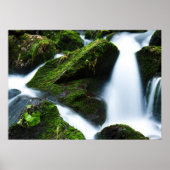 Watervalgroene steen poster (Voorkant)