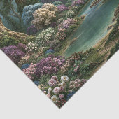 Watervall Rivier Betoverde Bloemvallei Decoupage Tissuepapier (Detail)