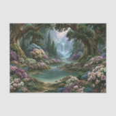 Watervall Rivier Betoverde Bloemvallei Decoupage Tissuepapier (Voorkant)