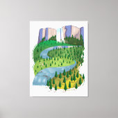 Watervallandschap Canvas Afdruk (Voorkant)